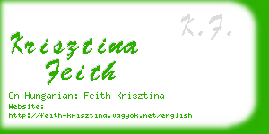 krisztina feith business card